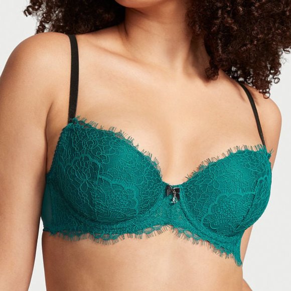 Victoria's Secret Dream Angels Lightly Lined Lace & Velvet Demi Bra - Picture 5 of 5